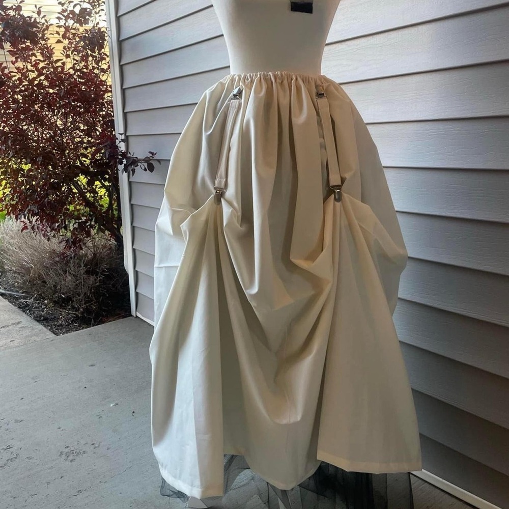 Cream cotton peasant skirt Renaissance Victorian style